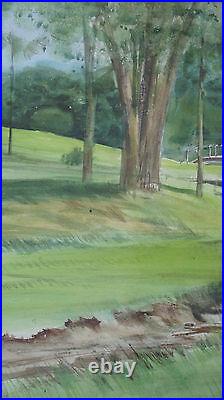 Jack O'hara (1921-2012) Original Watercolor Golf Leawood Kansas City Missouri