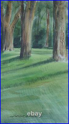 Jack O'hara (1921-2012) Original Watercolor Golf Leawood Kansas City Missouri