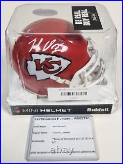 Jamaal Charles Kansas City Chieefs Replica Autographed Beckett Coa Mini Helmet