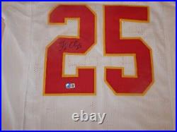 Jamaal Charles Signed White Kansas City Chiefs XL Jersey Beckett COA