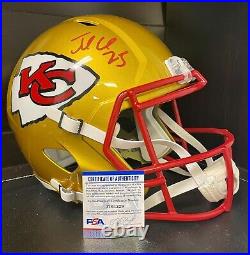 Jammal Charles Signed Flash Alternate Full Size Helmet Kansas City Chiefs PSA