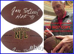Jan Stenerud Signed Football Proof COA Autographed Kansas City Chiefs Packers