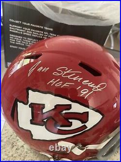 Jan Stenerud signed Full Size Helmet HOF 91 Kansas City Chiefs SchwartzCOA