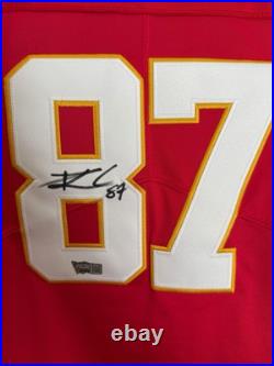 Jersey Red Travis Kelce Size L Kansas City Chiefs Signed Autographed COA