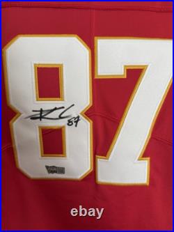 Jersey Red Travis Kelce Size L Kansas City Chiefs Signed Autographed COA