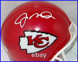 Joe Montana Autographed Kansas City Chiefs Mini Helmet- JSA Witnessed Auth Whit