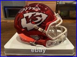 Joe Montana Autographed Riddell Kansas City Chiefs Chrome Mini Helmet Beckett
