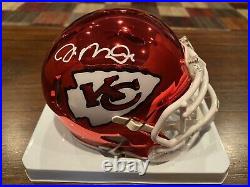 Joe Montana Autographed Riddell Kansas City Chiefs Chrome Mini Helmet Beckett