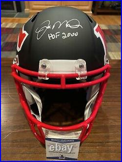 Joe Montana Signed Kansas City Chiefs AMP Full Size Helmet HOF 2000 Beckett