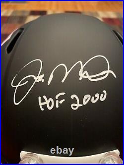 Joe Montana Signed Kansas City Chiefs AMP Full Size Helmet HOF 2000 Beckett