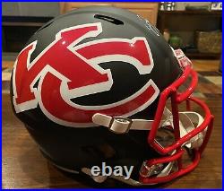 Joe Montana Signed Kansas City Chiefs AMP Full Size Helmet HOF 2000 Beckett