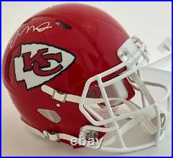 Joe Montana Signed Kansas City Chiefs F/S Speed Authentic Helmet Witnessed BAS