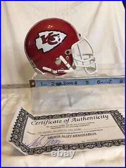 Joe Montana Signed Mini Helmet Kansas City KC Chiefs Football Autograph