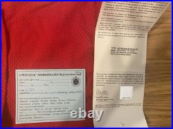 Joe Montana UDA Upper Deck Signed Autograph Kansas City Proline Game Jersey COA