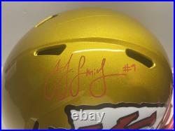 JuJu Smith-Schuster Autographed Kansas City Chiefs Flash Replica Helmet -BAS COA