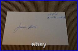 Juan Rios signed 3x5 index card 1969 Kansas City Royals D1995 - TOUGH