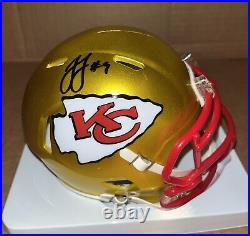 Juju Smith Schuster signed autograph Kansas City Chiefs flash mini helmet PROOF
