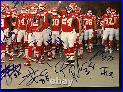 KANSAS CITY CHIEFS Autographed Autograph Signed 12x18 2016 TEAM Photo KELCE HILL