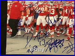 KANSAS CITY CHIEFS Autographed Autograph Signed 12x18 2016 TEAM Photo KELCE HILL