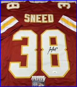 KANSAS CITY CHIEFS L'JARIUS SNEED SIGNED RED CUSTOM JERSEY WithJSA COA