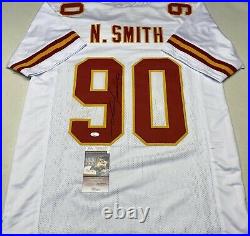 KANSAS CITY CHIEFS NEIL SMITH SIGNED WHITE CUSTOM JERSEY WithJSA COA