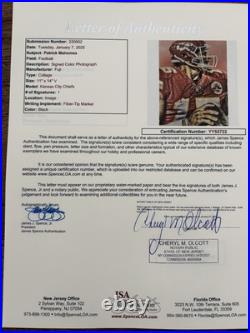 KANSAS CITY CHIEFS PATRICK MAHOMES SIGNED 11x14 PHOTO PHOTOGRAPH JSA COA NFL