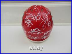 KANSAS CITY CHIEFS TEAM SIGNED MINI HELMET withCOA TRAVIS KELCE PATRICK MAHOMES+23