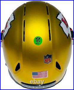 KANSAS CITY CHIEFS VICIS Patrick Mahomes ON FIELD Game Football Helmet UN SIGNED