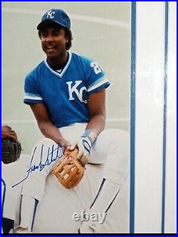KANSAS CITY ROYALS signed Willie Wilson/Frank White 1989 The Legacy Crown Center