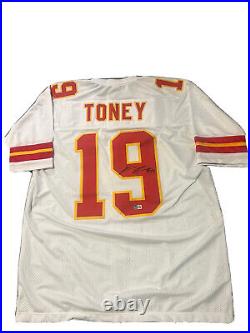 Kadarius Toney Autographed Kansas City Chiefs Custom #19 White Jersey Signed on