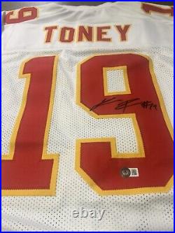 Kadarius Toney Autographed Kansas City Chiefs Custom #19 White Jersey Signed on