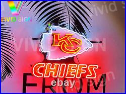 Kansas City Chiefs 20x15 Neon Light Sign Lamp With HD Vivid Printing