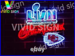 Kansas City Chiefs 57 LVII Champions 20 Neon Light Sign Lamp HD Vivid Printing