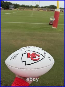 Kansas City Chiefs Autographed Football Rice Royals Steel Training Camp 2025