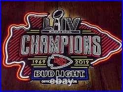 Kansas City Chiefs Bud Light LED Neon Super Bowl Champions Sign 1969 2019