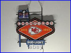 Kansas City Chiefs Champions Beer 24x24 Vivid LED Neon Sign Light Dimmer VL