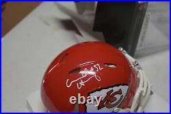 Kansas City Chiefs Creed Humphrey Red Autographed Mini Helment Jsa Cert