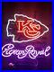 Kansas City Chiefs Crown Royal Neon Sign 20x16 Light Lamp Beer Bar Decor Glass