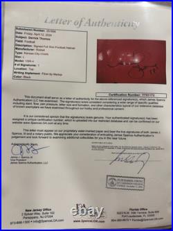 Kansas City Chiefs Derrick Thomas Signed Authentic Helmet Jsa Coa NFL Full Size