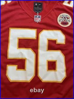 Kansas City Chiefs George Karlaftis #56 NFL Football Home Red Jersey Signed