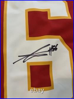 Kansas City Chiefs George Karlaftis #56 NFL Football Home Red Jersey Signed