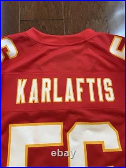 Kansas City Chiefs George Karlaftis #56 NFL Football Home Red Jersey Signed