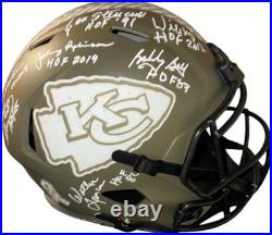 Kansas City Chiefs Hall Of Famers Signed Fullsize Salute To Service Helmet JSA
