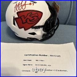 Kansas City Chiefs Juju Smith-Schuster Signed Lunar Eclipse Mini Helmet Beckett