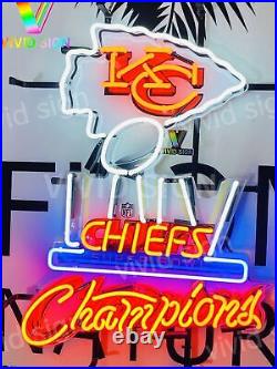 Kansas City Chiefs LIV 54 Champions 24 Neon Lamp Light Sign HD Vivid Printing