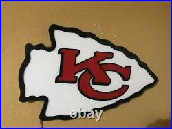 Kansas City Chiefs Led Neon Bar Sign Kc Arrowhead Lighted Plexiglass Custom Art