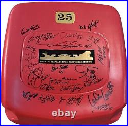 Kansas City Chiefs Legends Signed Arrowhead Stadium Seatback JSA Christian Okoye