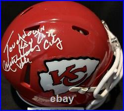 Kansas City Chiefs Mitch Holthus Signed Speed Mini Helmet JSA Certified