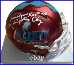 Kansas City Chiefs Mitch Holthus Signed Super Bowl LVII Mini Helmet JSA Cert