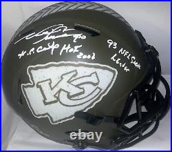 Kansas City Chiefs Neil Smith Signed Salute To Service Fullsize Helmet Beckett